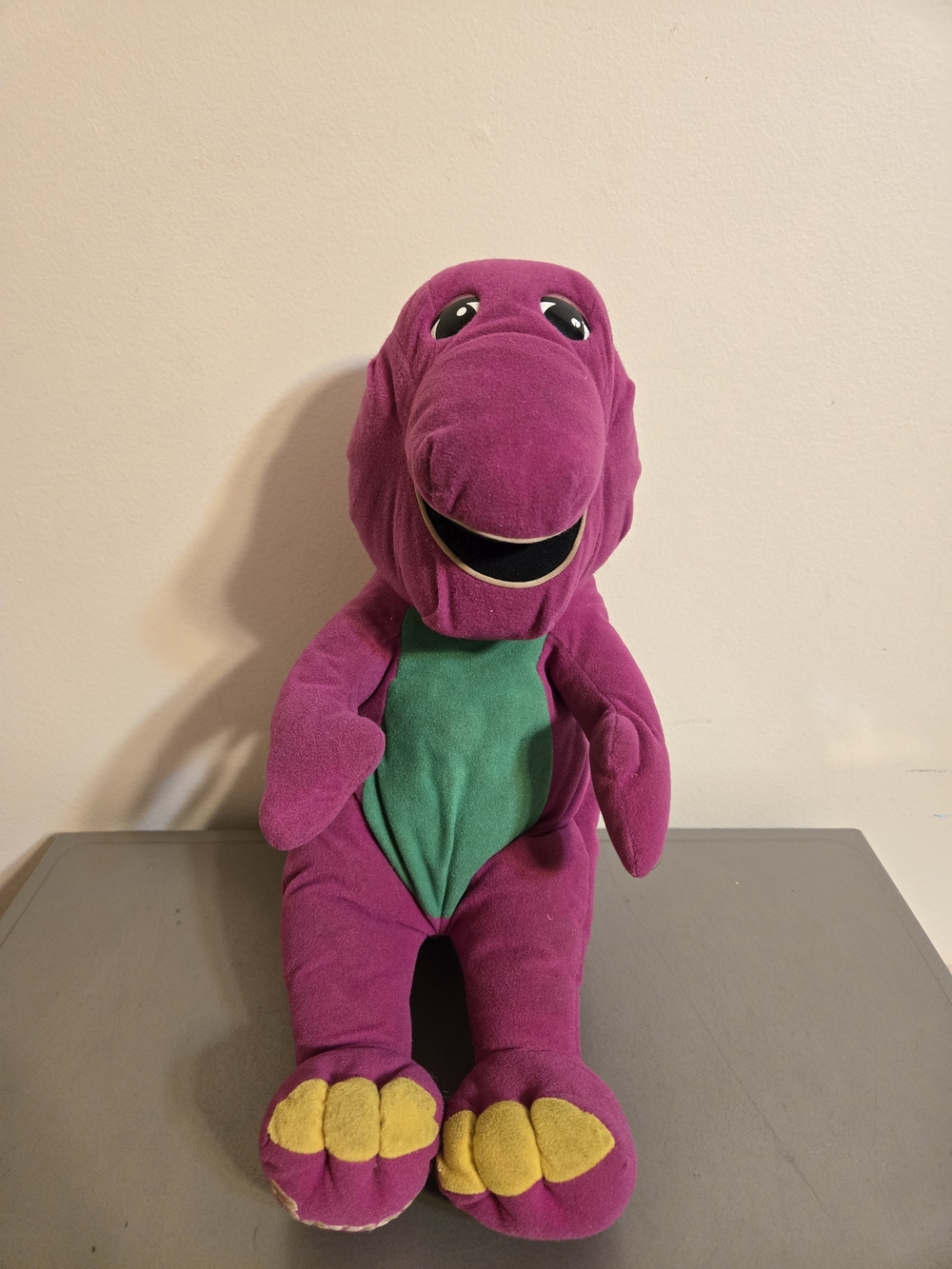 Vintage 1996 Playskool Talking Barney Dinosaur 17" Plush Toy